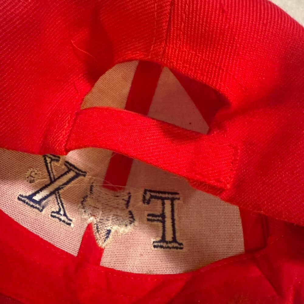 Fox Racing Strap Back Baseball Hat Cap wool Red embroidered - Picture 5 of 5